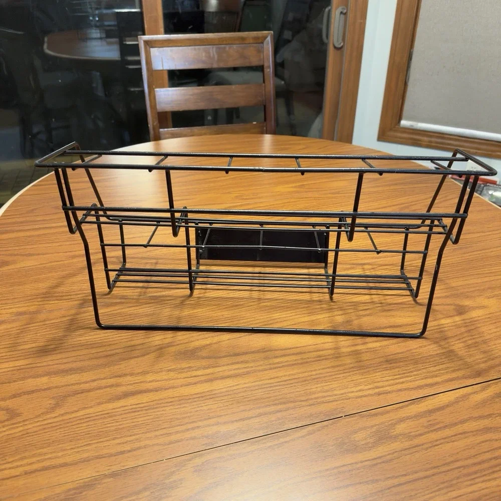 Monin Flavor Station 2-Tier Metal Wire Rack 11 Syrup Bottle Organizer Stand